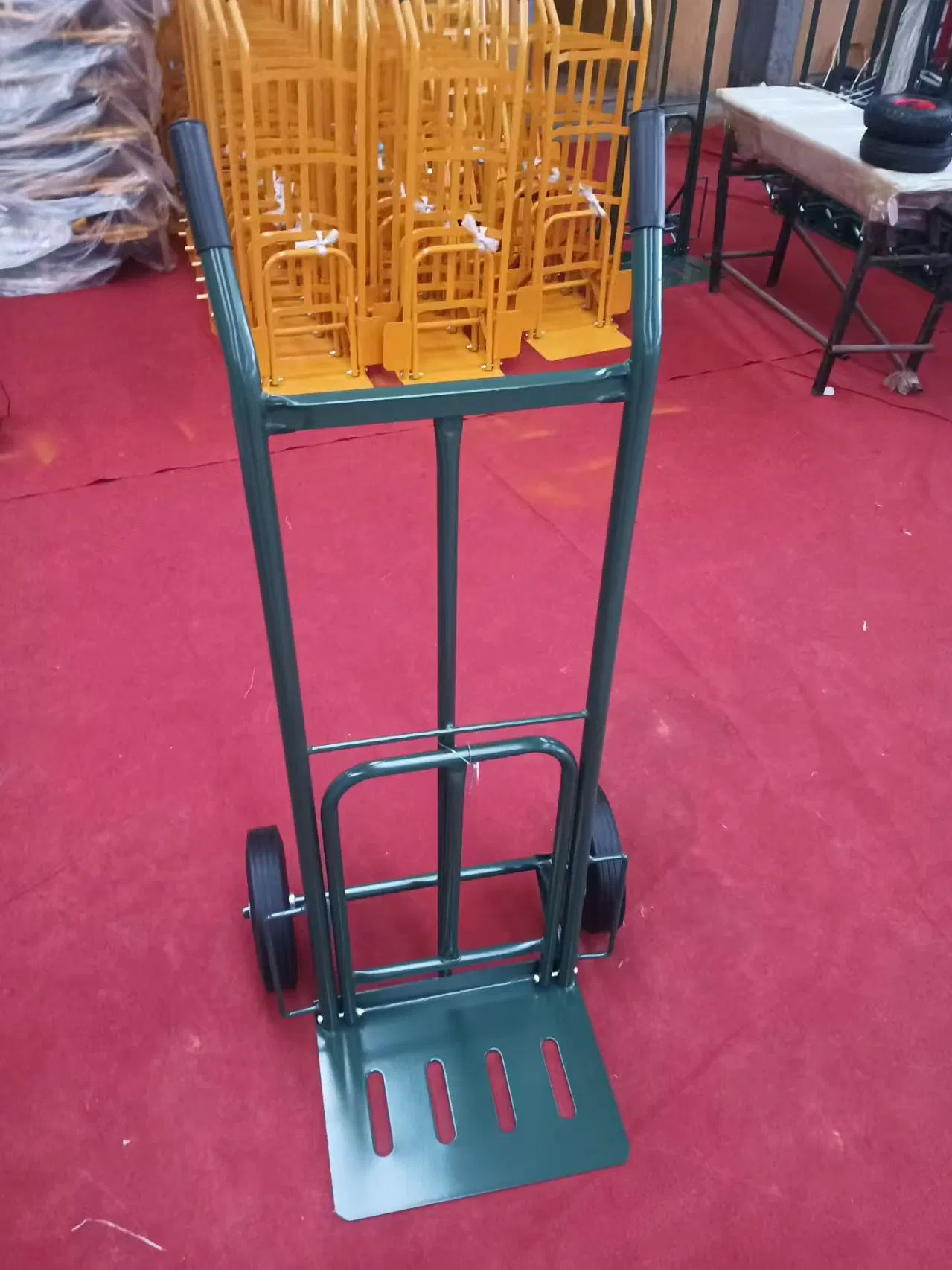 Heavy Duty Metal Trolley Dolly 200kg Load Hand Truck Cart Trolley Steel Rubber Material Handling Tool for Outdoor Usage