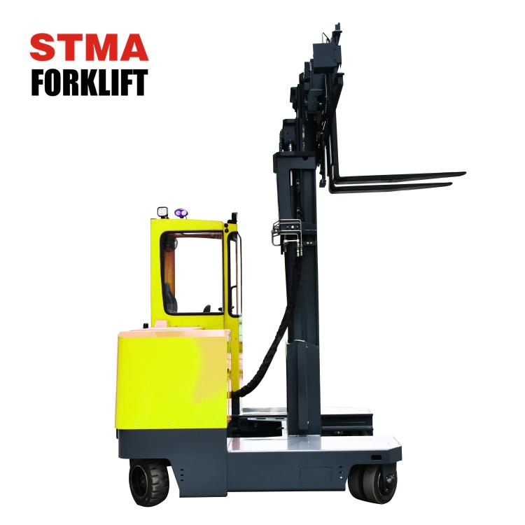 Stma 3tonnes 3000kg Side Loader Multi Directional Forklift 4-Directional Forklift Battery Operated Narrow Aisle Forklift