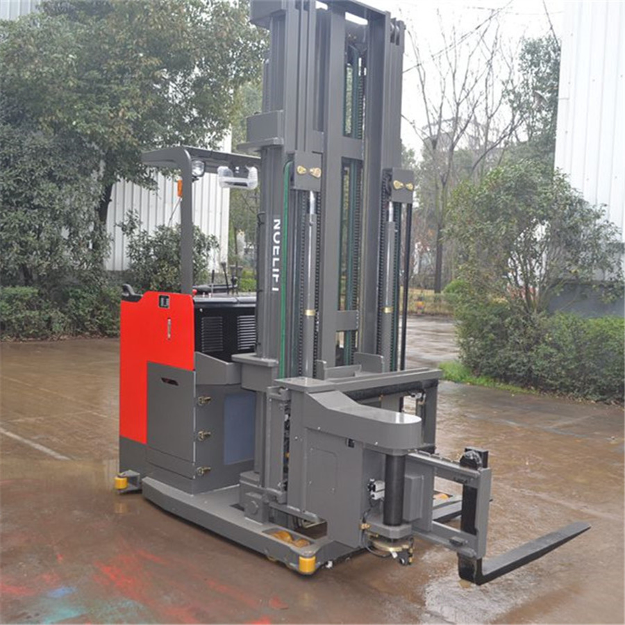 Vna Narrow Aisle 1.48m 3 Way Rotating Swing Reach Vna Forklift for Guide Rail Warehouse