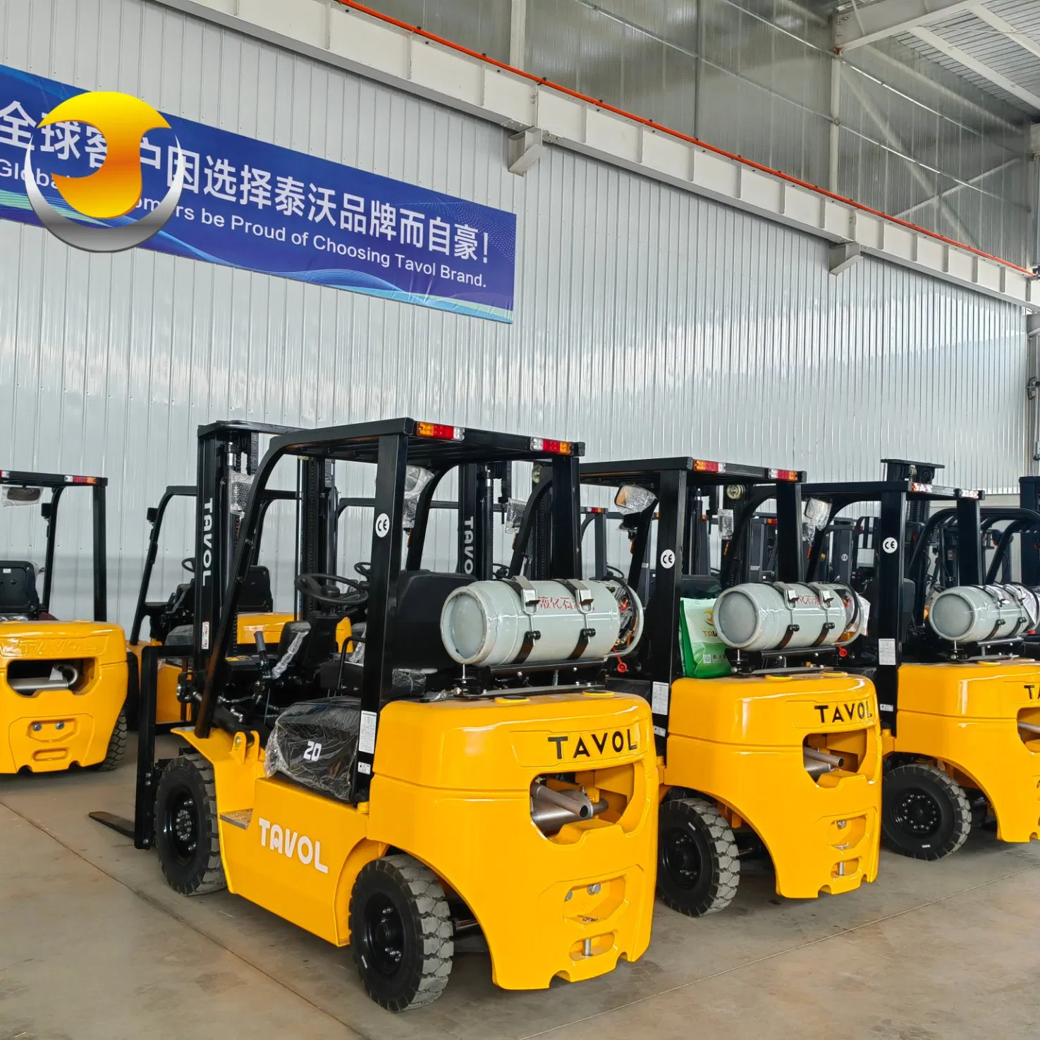 China 2500kg 3ton Gasloline Gas LPG Forklift Propane Warehouse Forklifts with Japanese Engine