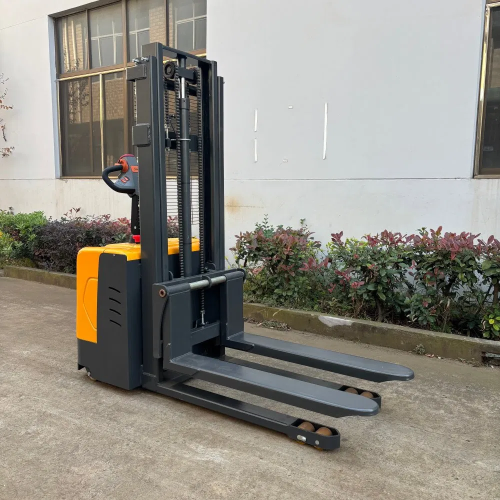 1ton 1.5ton 2ton Load Capacity Standing Battery Operated Fork Full Electric Mini Pallet Jack 1.6m-3.5m Electric Stacking Pallet Truck Stacker