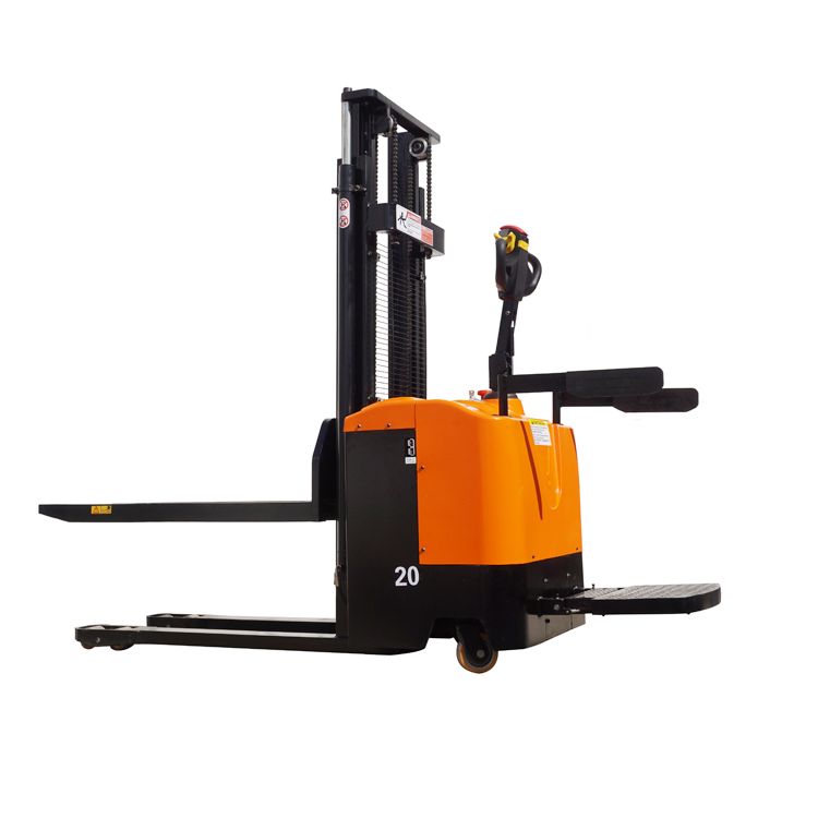 1000kg High Strength Dual Masts Walking Electric Pallet Stacker