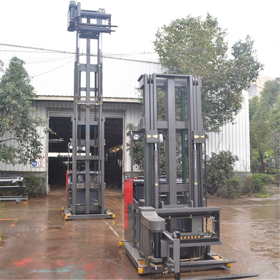 Vna Narrow Aisle 1.48m 3 Way Rotating Swing Reach Vna Forklift for Guide Rail Warehouse