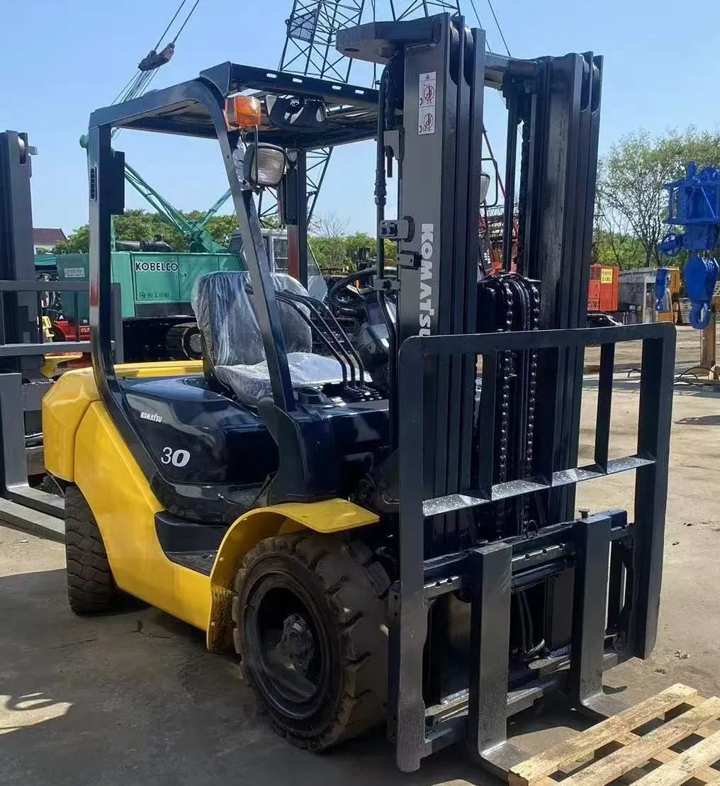 Quality Used Japanese 2.5/3/4/5/7/10/15/16/25/30-Ton Toyota/Heli/Hangcha/Tcm/Komatsu Diesel/Electric/Gasoline Forklift Truck Tractor Stacker Pallet Truck