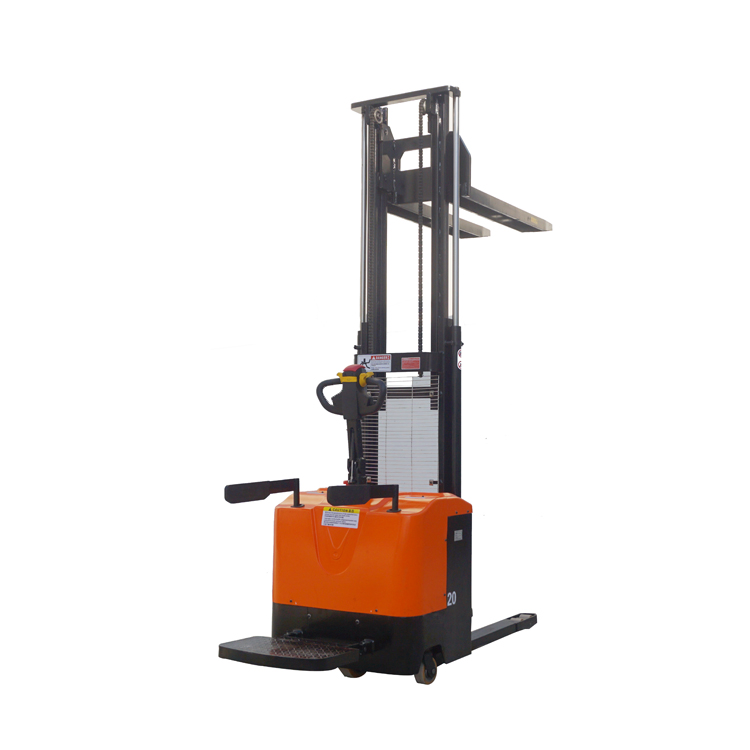 1000kg High Strength Dual Masts Walking Electric Pallet Stacker