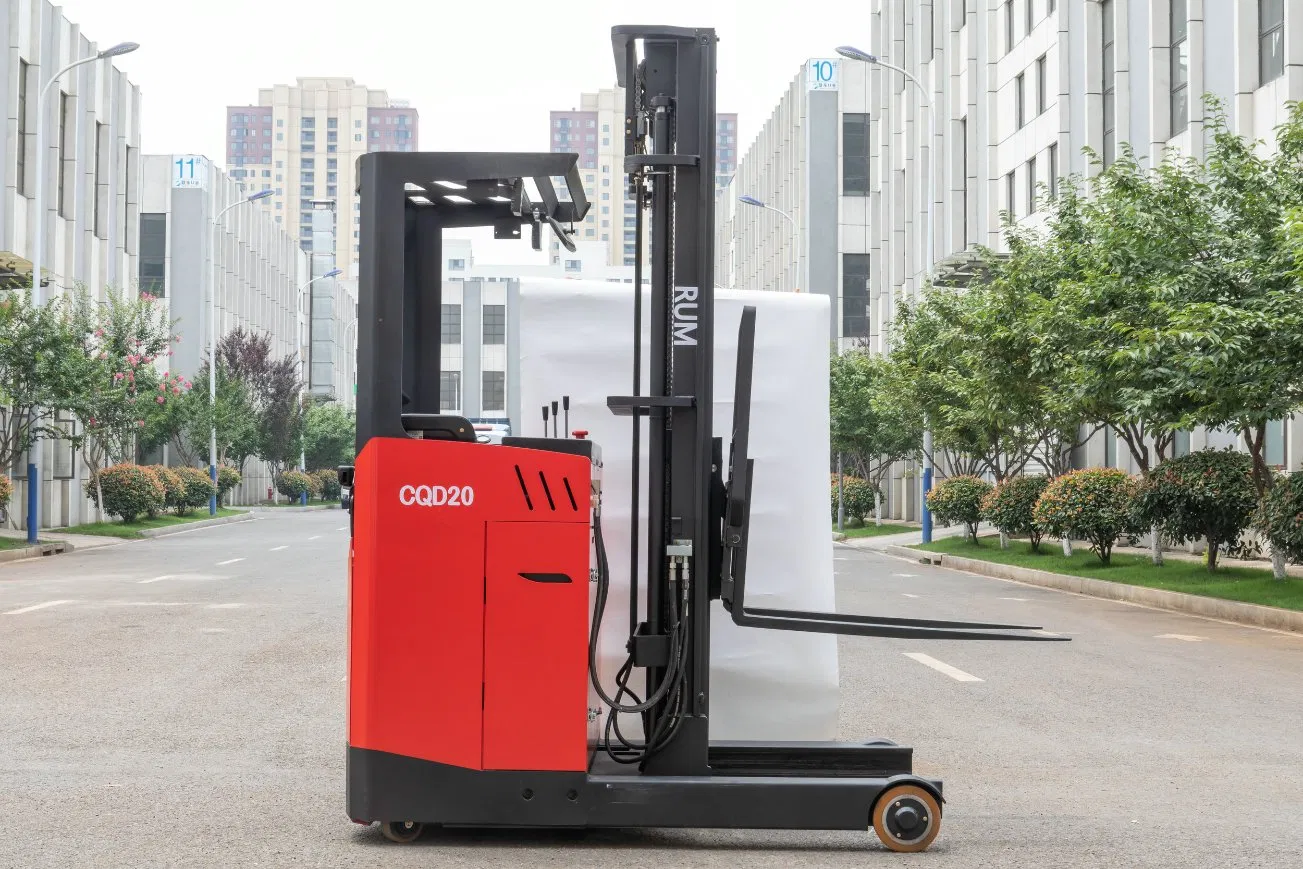 Seating Type 3ton Electric Reach Truck with High Lifting 6m Warehouse Narrow Aisle Battery Stacker