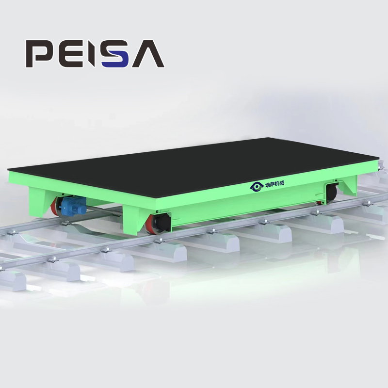 Rail Materials Handling Trolley Remote Control Platform Transfer Trailer Trolley
