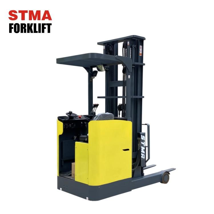 Stma Warehouse Fork Lift Reach Truck with Lift High 12 M and Side Shifter Attachment