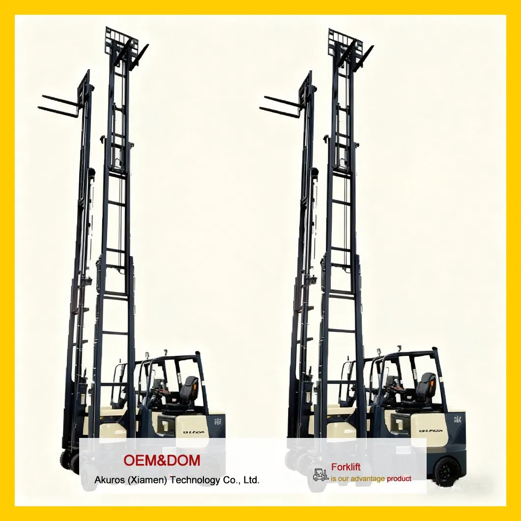 High Lifting Powered Forklift Truck Vna Electric Doosan Forklift for Very Narrow Aisle Warehouses Tcm Forklift Parts
