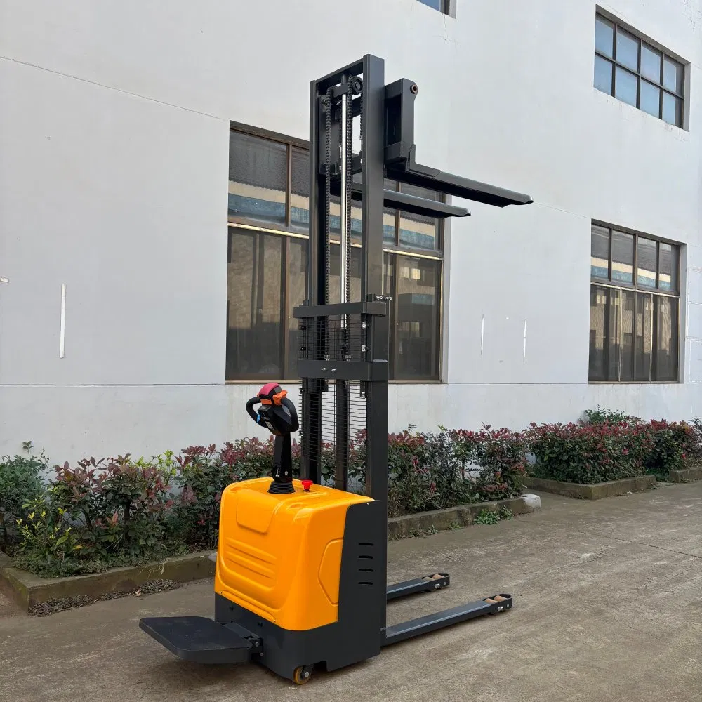 1ton 1.5ton 2ton Load Capacity Standing Battery Operated Fork Full Electric Mini Pallet Jack 1.6m-3.5m Electric Stacking Pallet Truck Stacker