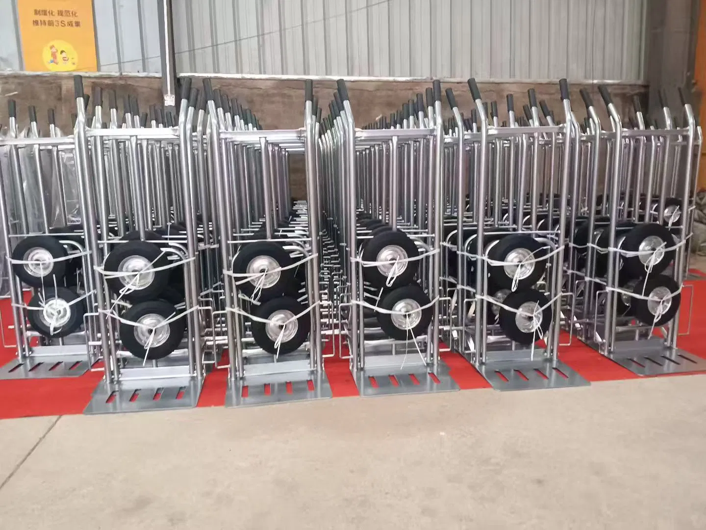 Heavy Duty Metal Trolley Dolly 200kg Load Hand Truck Cart Trolley Steel Rubber Material Handling Tool for Outdoor Usage