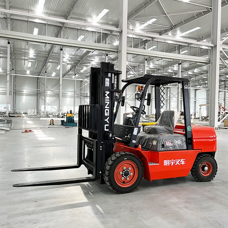 Hyster/Yale/Linde/Crown/Toyota/Hangcha 3.8t Diesel Forklift Truck with 4.5m 4500mm Three Stage Full Free Mast Triplex Full Free Mast Fork Lift