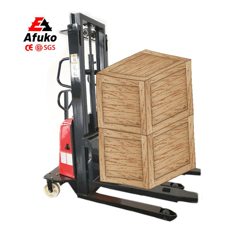 Battery-Powered Lifting Semi Electric Stacker Forklift 400kg Load