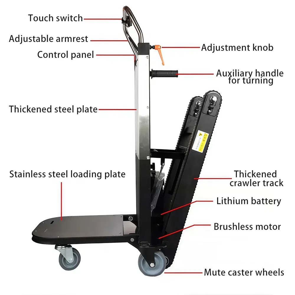 Customized 260kg Materials Handling Cargo Trolley / Hand Trolley Cart for Stair