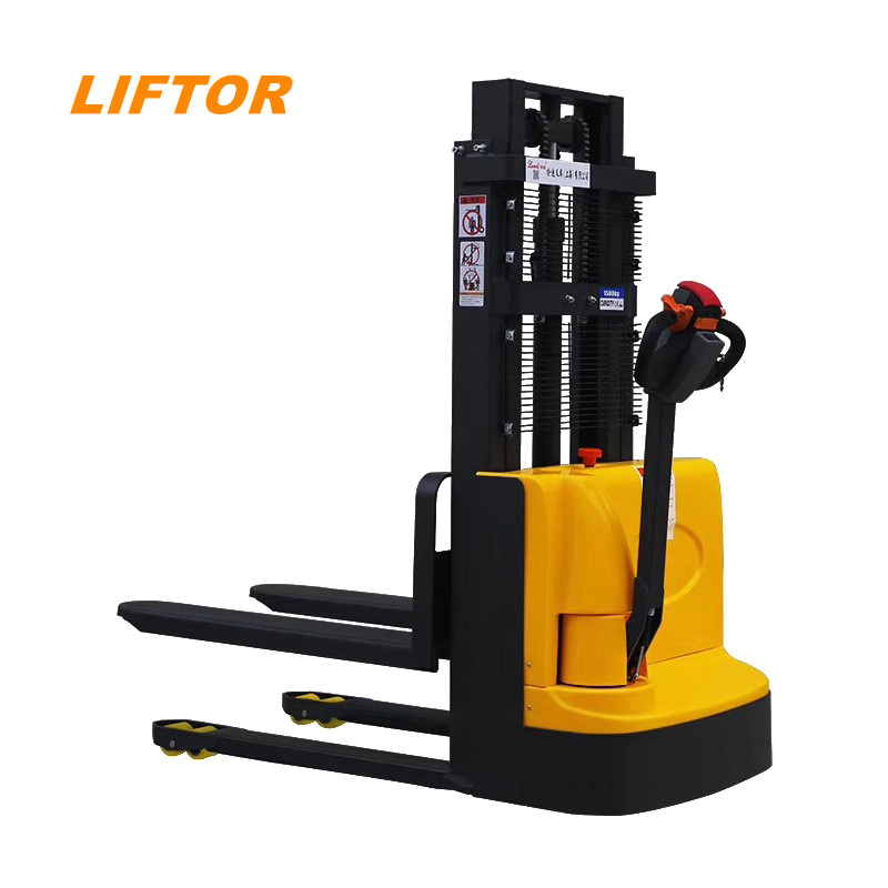 Pallet Lifter for Sale Counterbalance Pallet Stacker 1t 2t 3t Walking Electric Stacker Electric Forklift