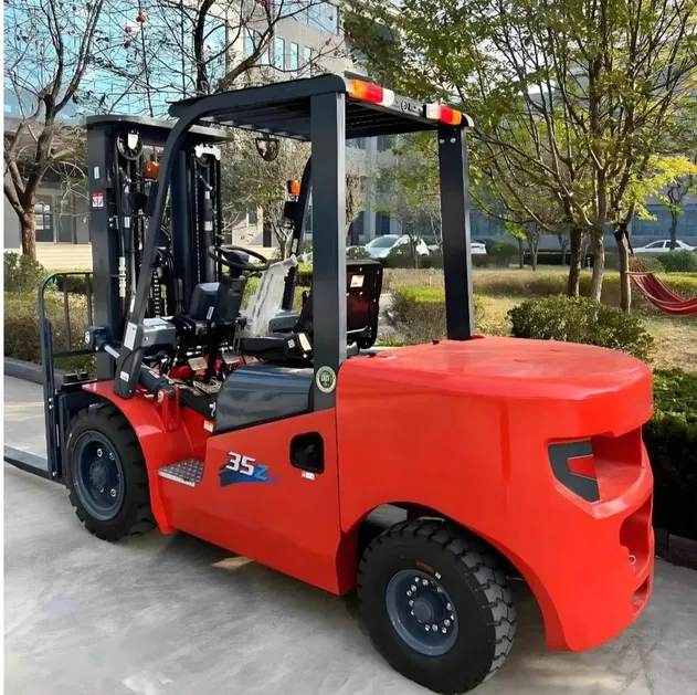 Forklift side view