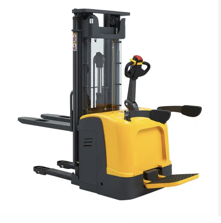 Electric Lift 1ton 1.2ton 1.5ton Portable Forklift 24V Battery Rider Pallet Stacker