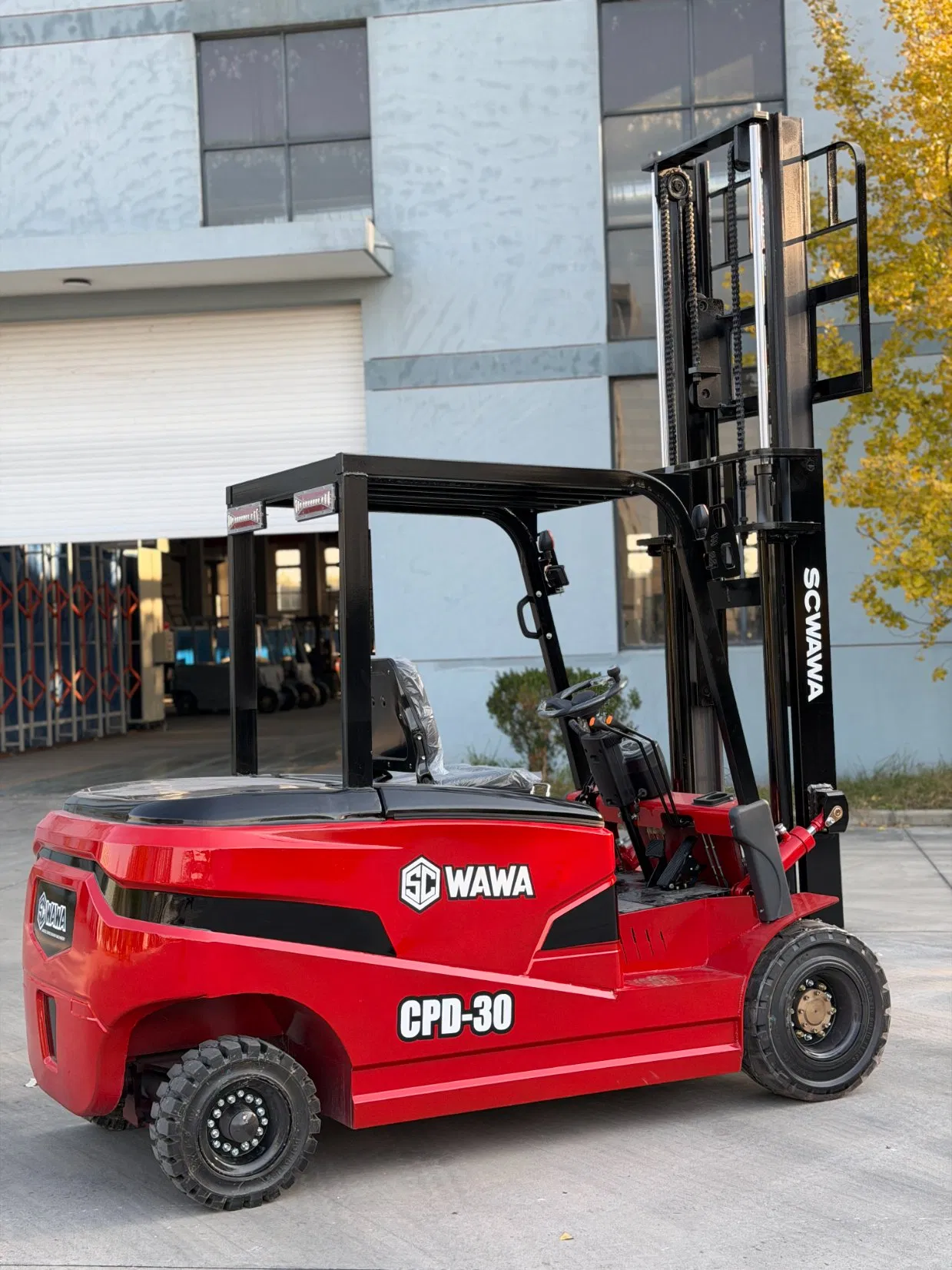 2.5 Ton Lithium Battery Electric Forklift - Narrow Aisle Warehouse Use, with Adjustable Seat and Warranty