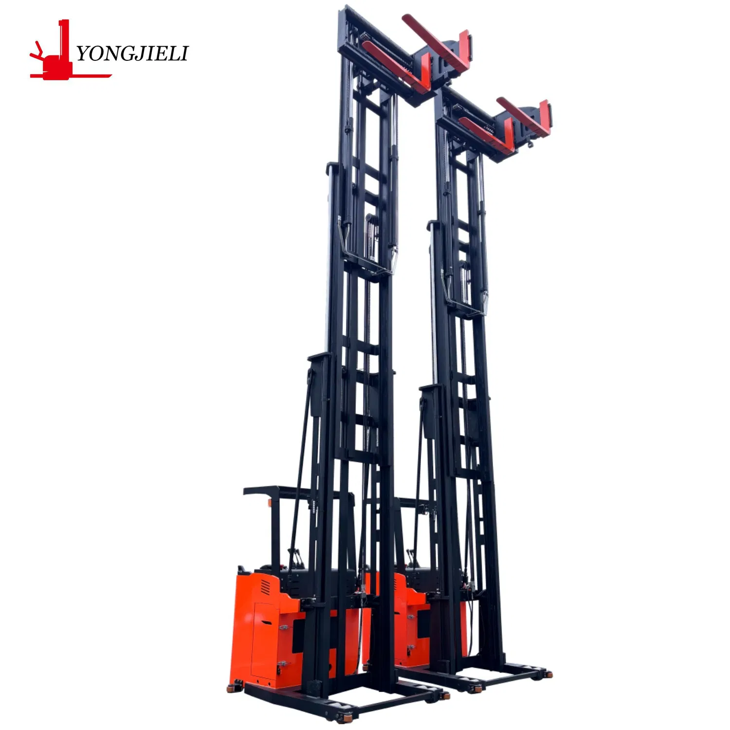 Very Narrow Aisle Highly Lift 3-Ways Three Way Standing-Drive Type Electric Forklift Truck Electric Lifting Reach Forklift