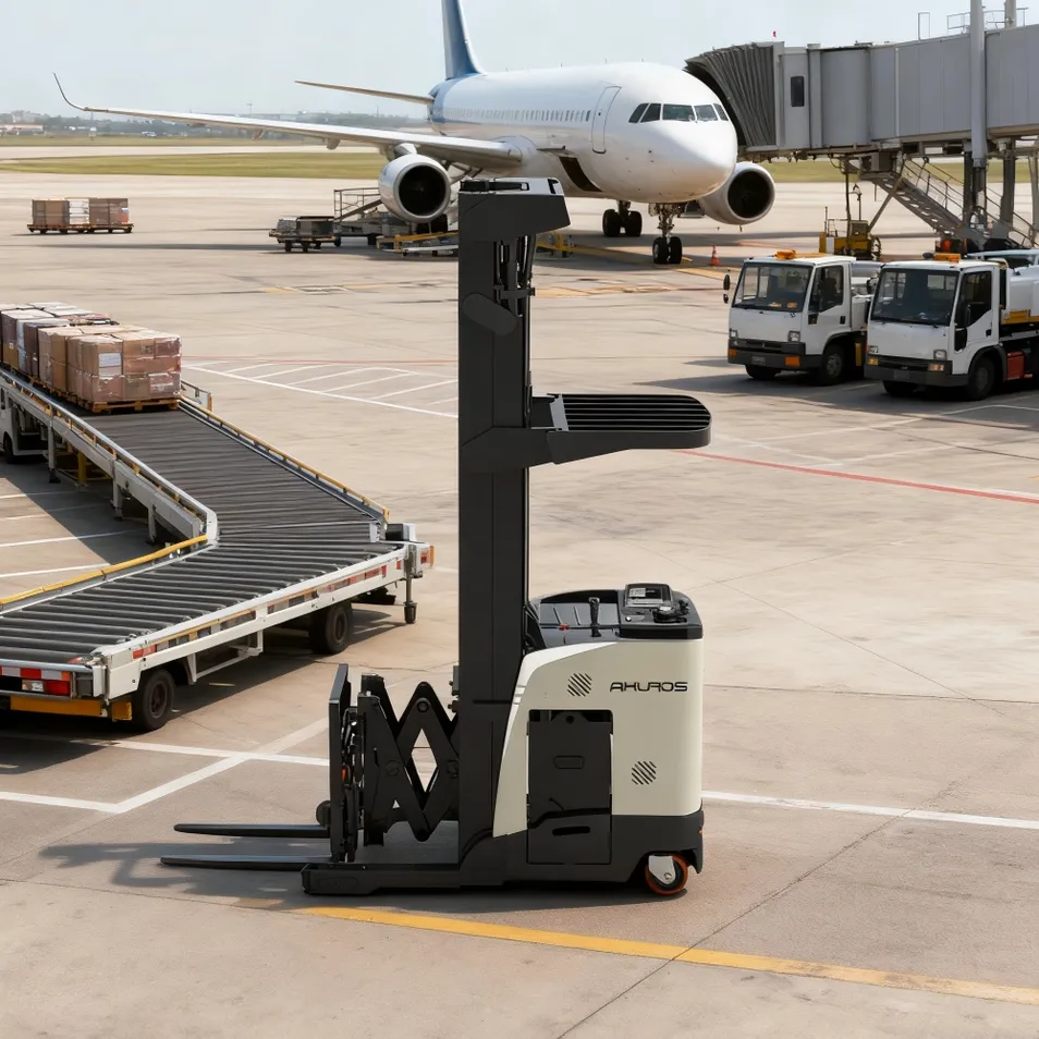 Electric Reach Forklift Stacker