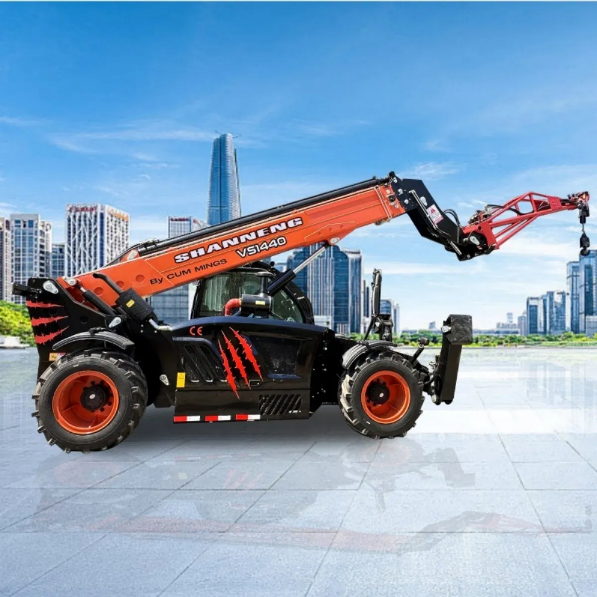 Best Price 4WD Telehandler 14 Metre Boom 4 Ton Load Capacity Telescopic Forklift New 4 Ton Telescopic Forklift Handler