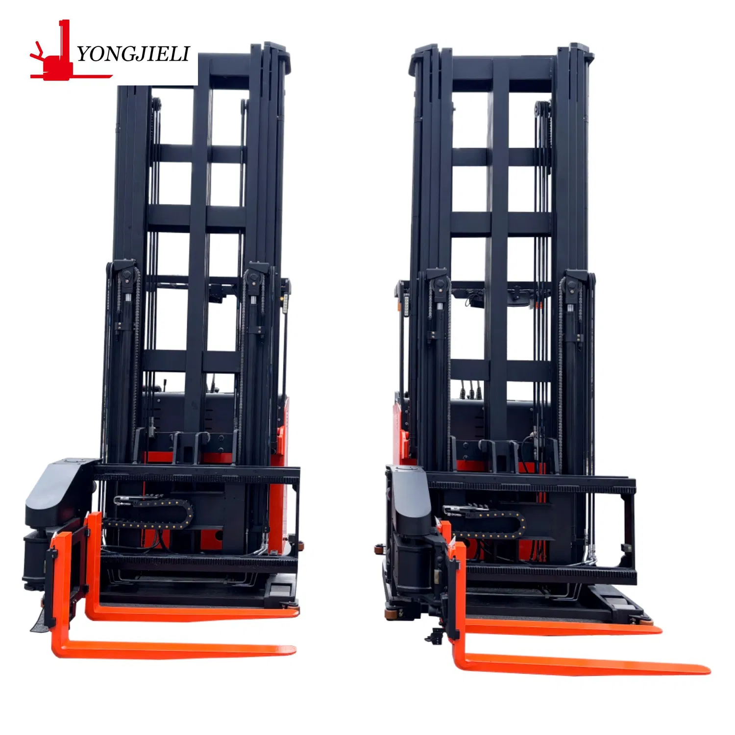 Very Narrow Aisle Highly Lift 3-Ways Three Way Standing-Drive Type Electric Forklift Truck Electric Lifting Reach Forklift