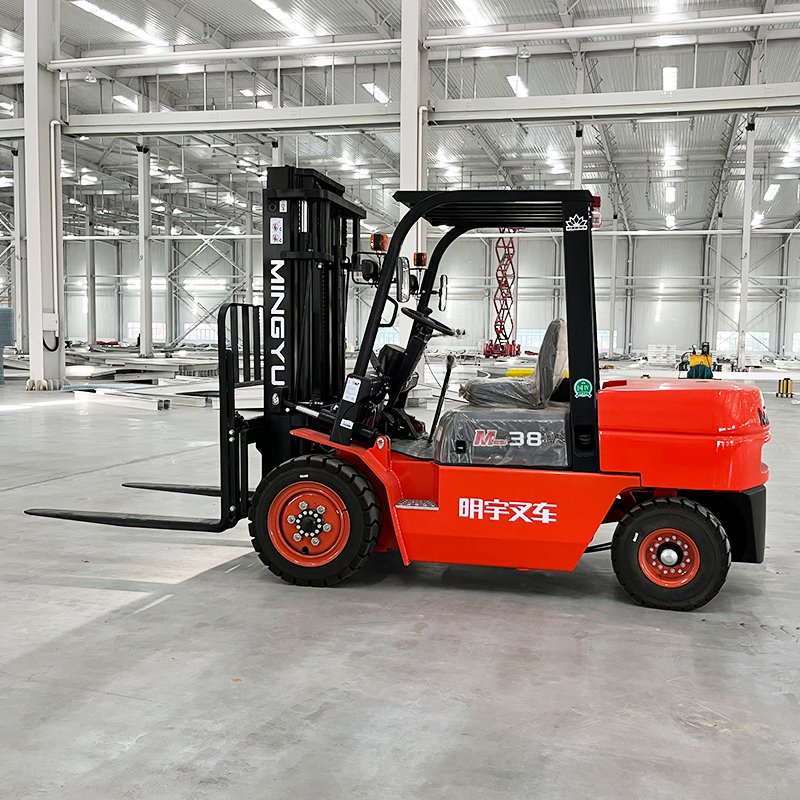 Hyster/Yale/Linde/Crown/Toyota/Hangcha 3.8t Diesel Forklift Truck with 4.5m 4500mm Three Stage Full Free Mast Triplex Full Free Mast Fork Lift