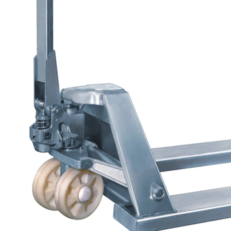 Stainless Steel High Lift Pallet Jack 304 Scissor Transpalette Manual Truck for Sale