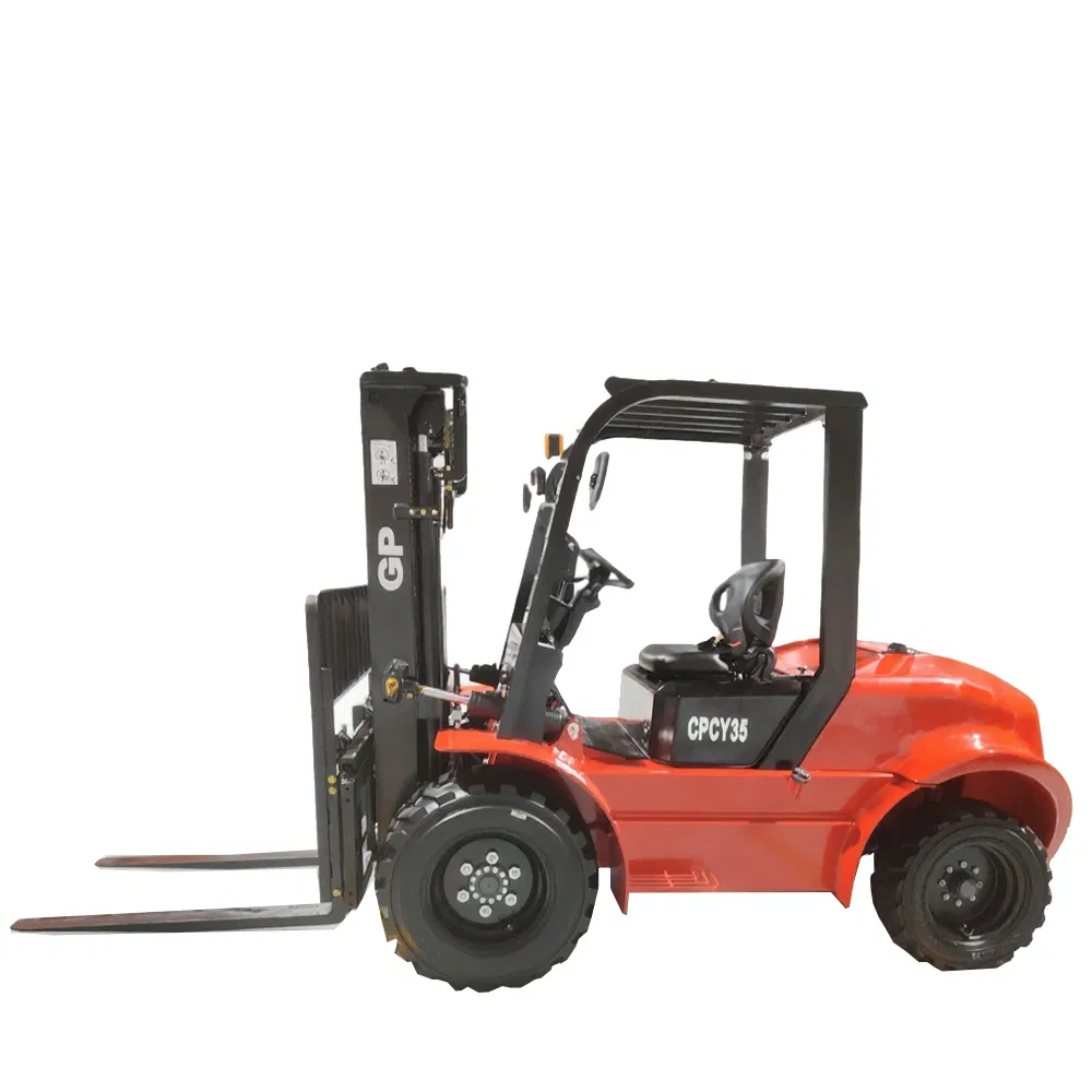 4 Wheel Drive Rough Terrain Diesel Forklift Truck with EPA Engine High Quality off-Road Forklift Outdoor Use with Closed Cabin AC