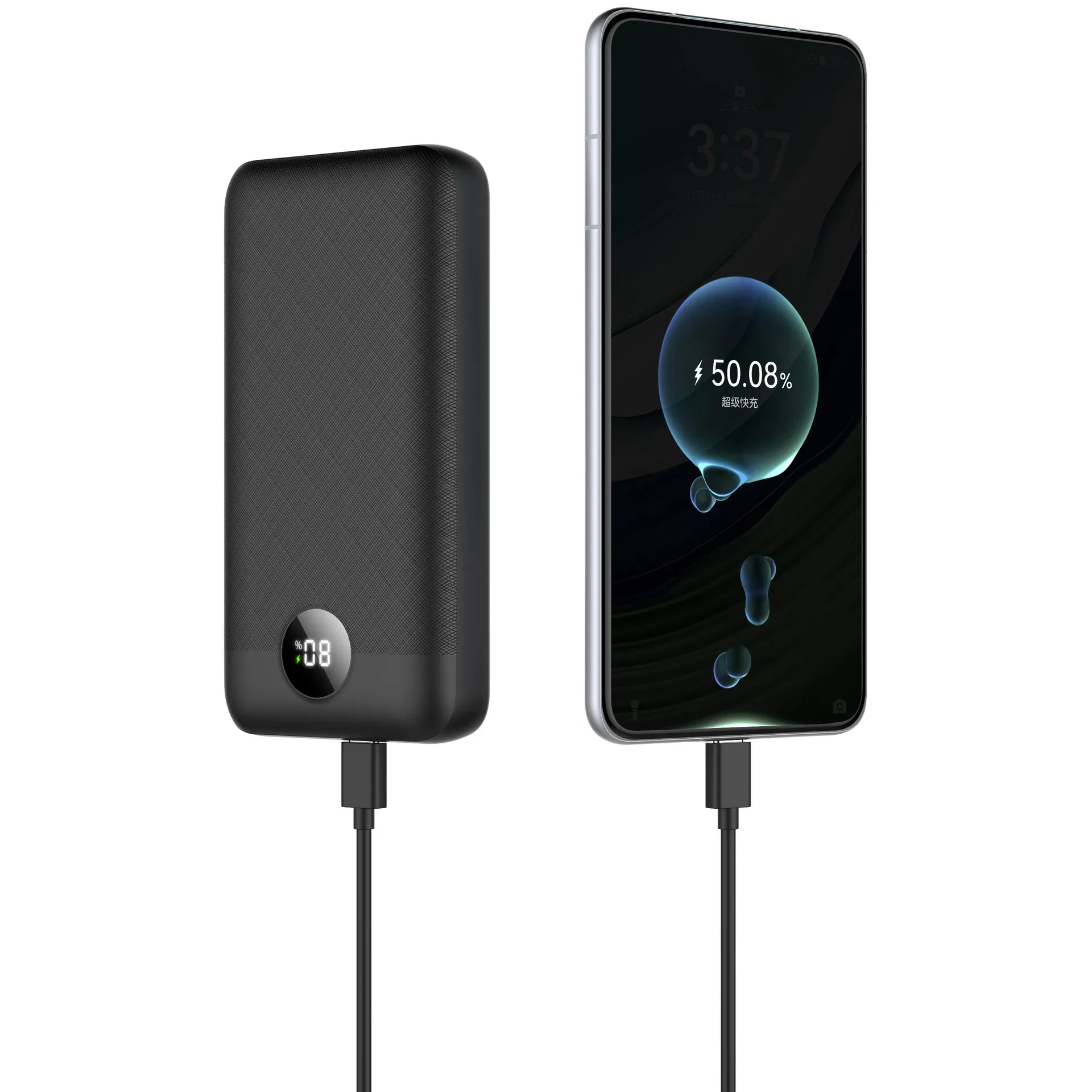 بنك طاقة بالجملة OEM بسعة عالية وشحن سريع 20000mAh Pd 22.5W 25W 30W بنك طاقة، شاحن محمول بلون علامة تجارية مخصص