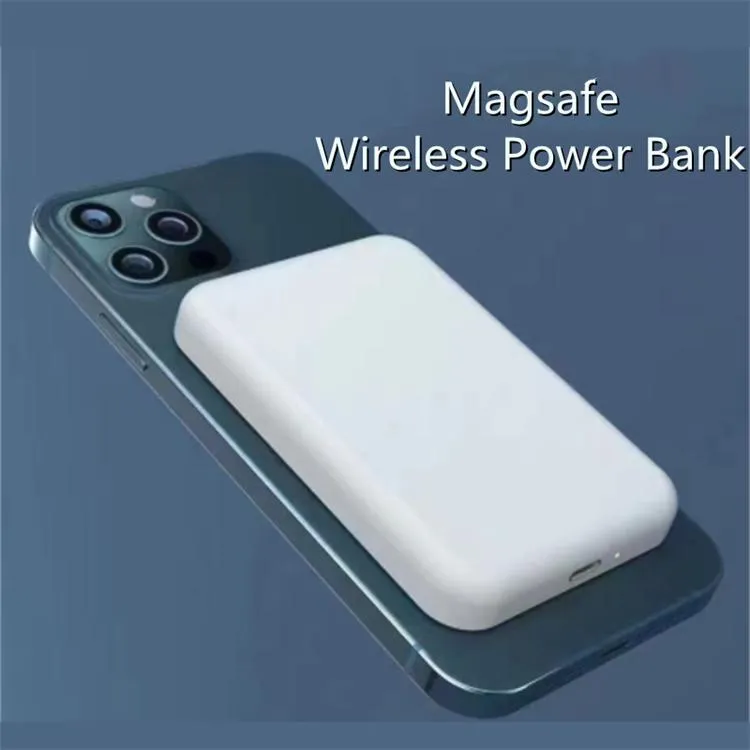 شاحن محمول صغير أصلي 5000mAh شحن لاسلكي مغناطيسي بنك طاقة ماغسيف لهاتف آيفون 12 13 14 15 16
