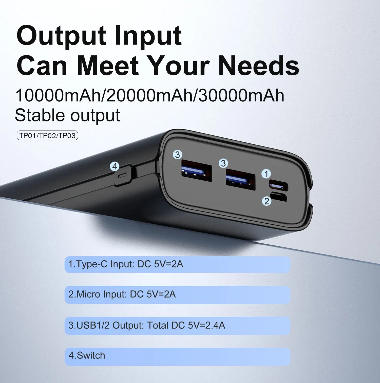 أسبور OEM ODM هاتف محمول بنك طاقة محمول 10000mAh 20000mAh 30000mAh