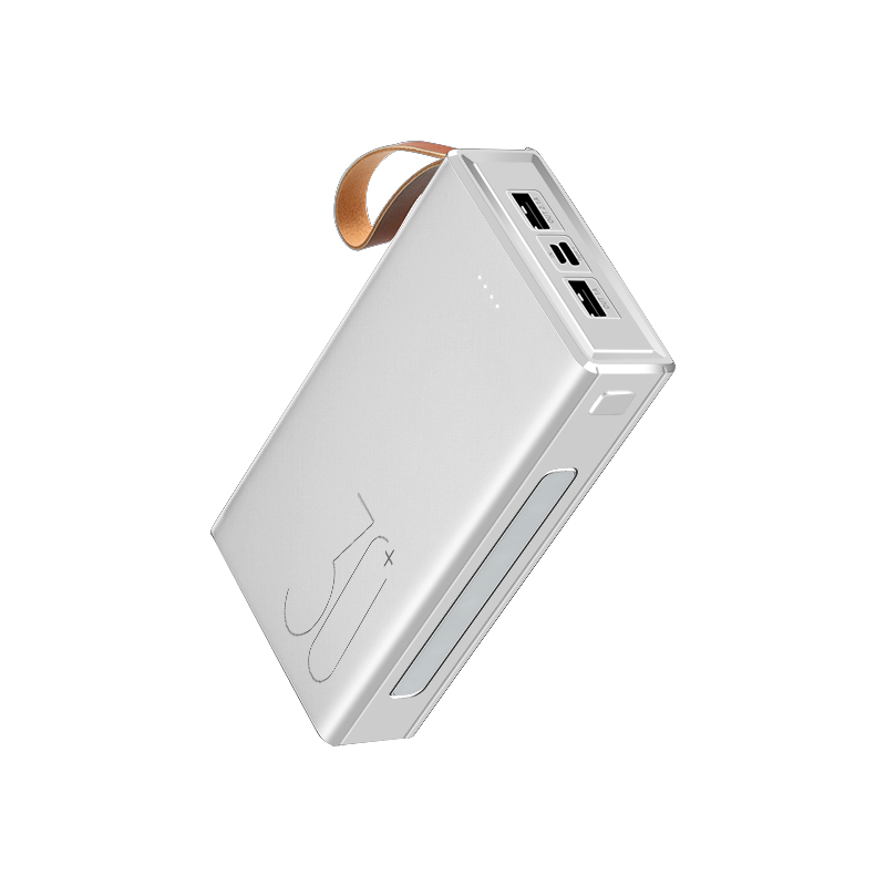 مصباح يدوي LED عالي السعة 30000mAh شاحن هاتف محمول لاسلكي بنك طاقة للطوارئ