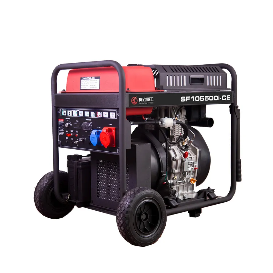 طوارئ طاقم مكيف هواء أحادي الطور خارجي بنزين للتخييم 8.0-8.5kw مولد ديزل