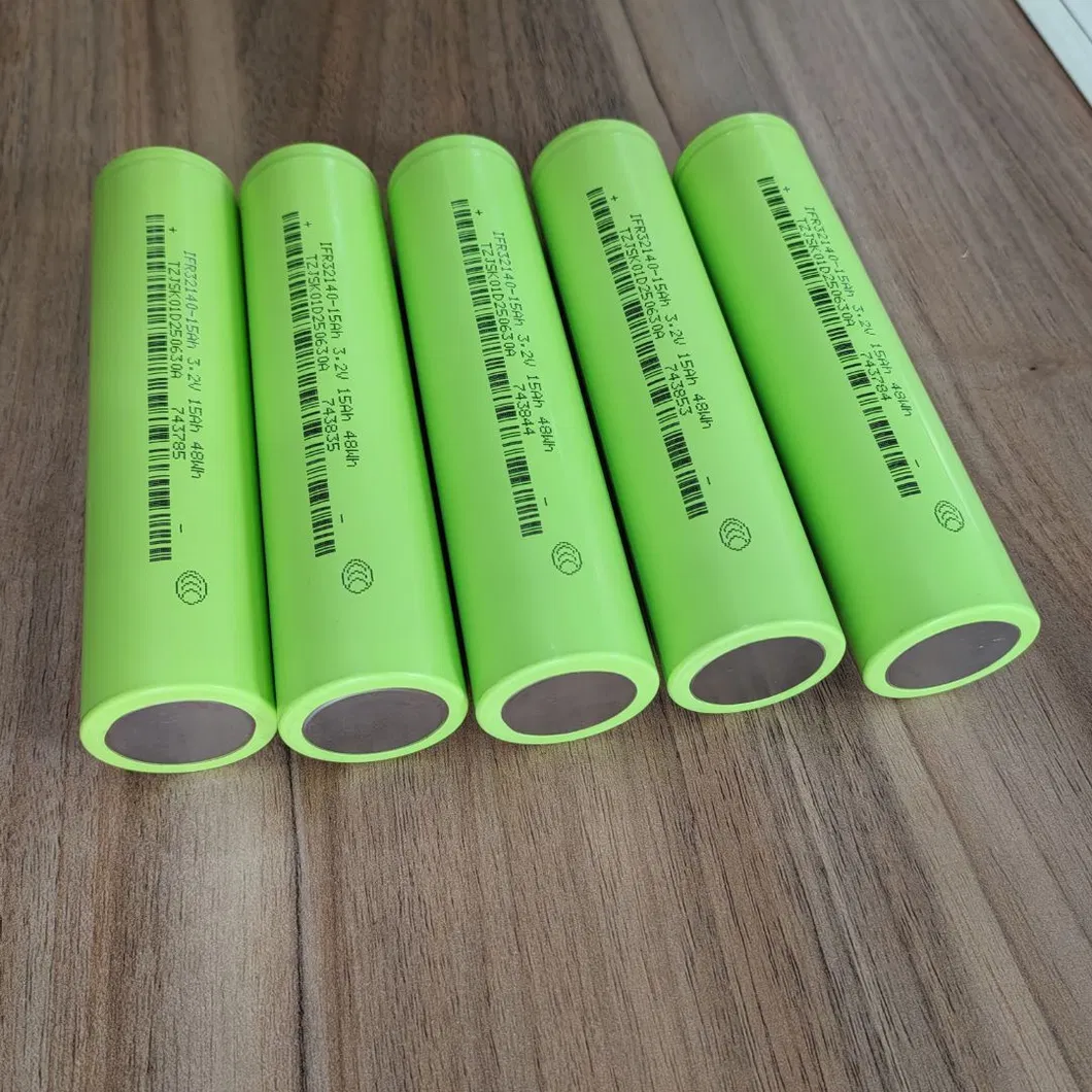 3.2V 15ah 32140 LiFePO4 خلية بطارية للمركبات الكهربائية، أنظمة الطاقة الشمسية، البحرية، ومعدات التخييم