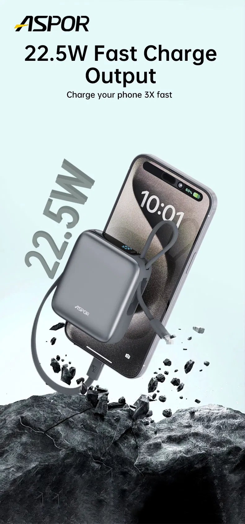 صور مفصلة لبنك طاقة محمول 10000mAh