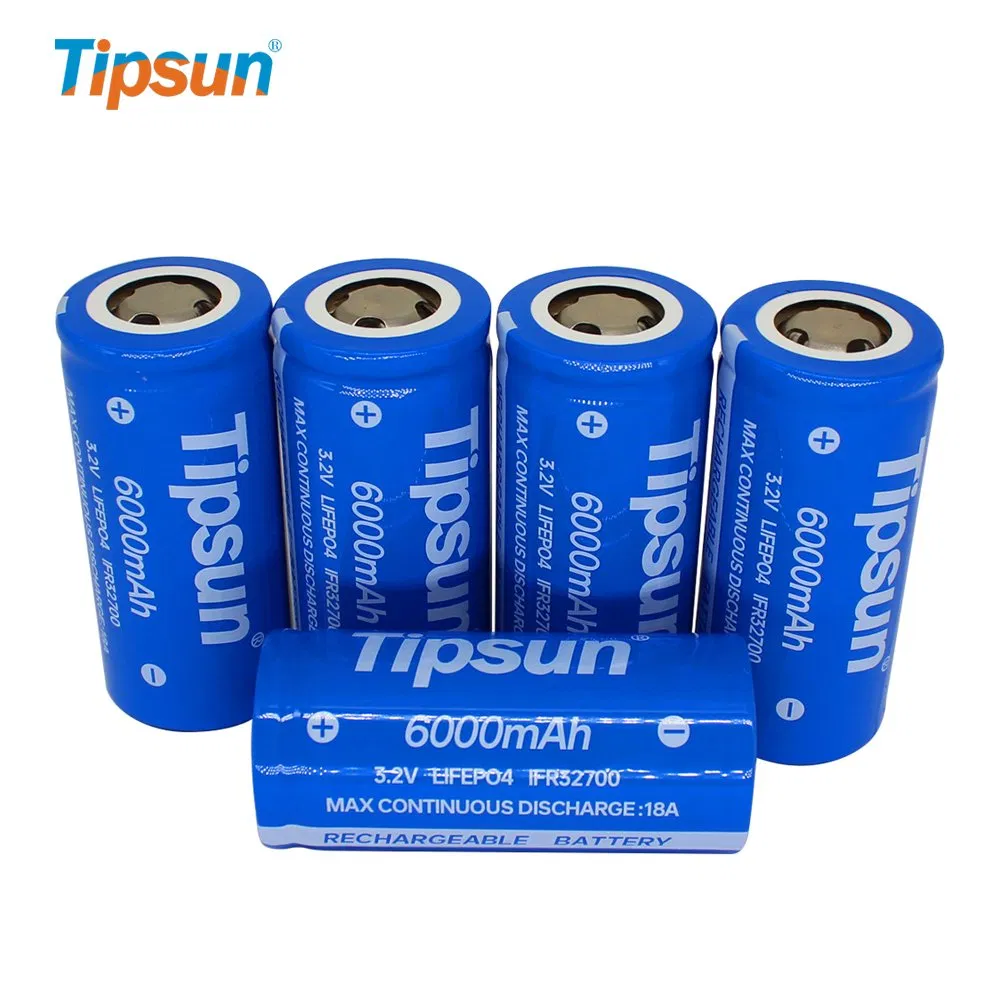 نصائح 32700 32650 LiFePO4 3.2V 6ah بطارية فوسفات الحديد الليثيوم 5c