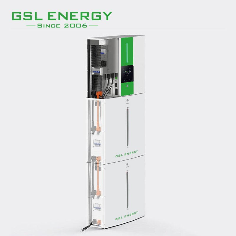 وحدة جي إس إل للطاقة القابلة للتوسع الكل في واحد 6kw عاكس هجين شمسي 10kwh 20kwh 200ah 400ah LiFePO4 حزمة بطارية ليثيوم 48 فولت