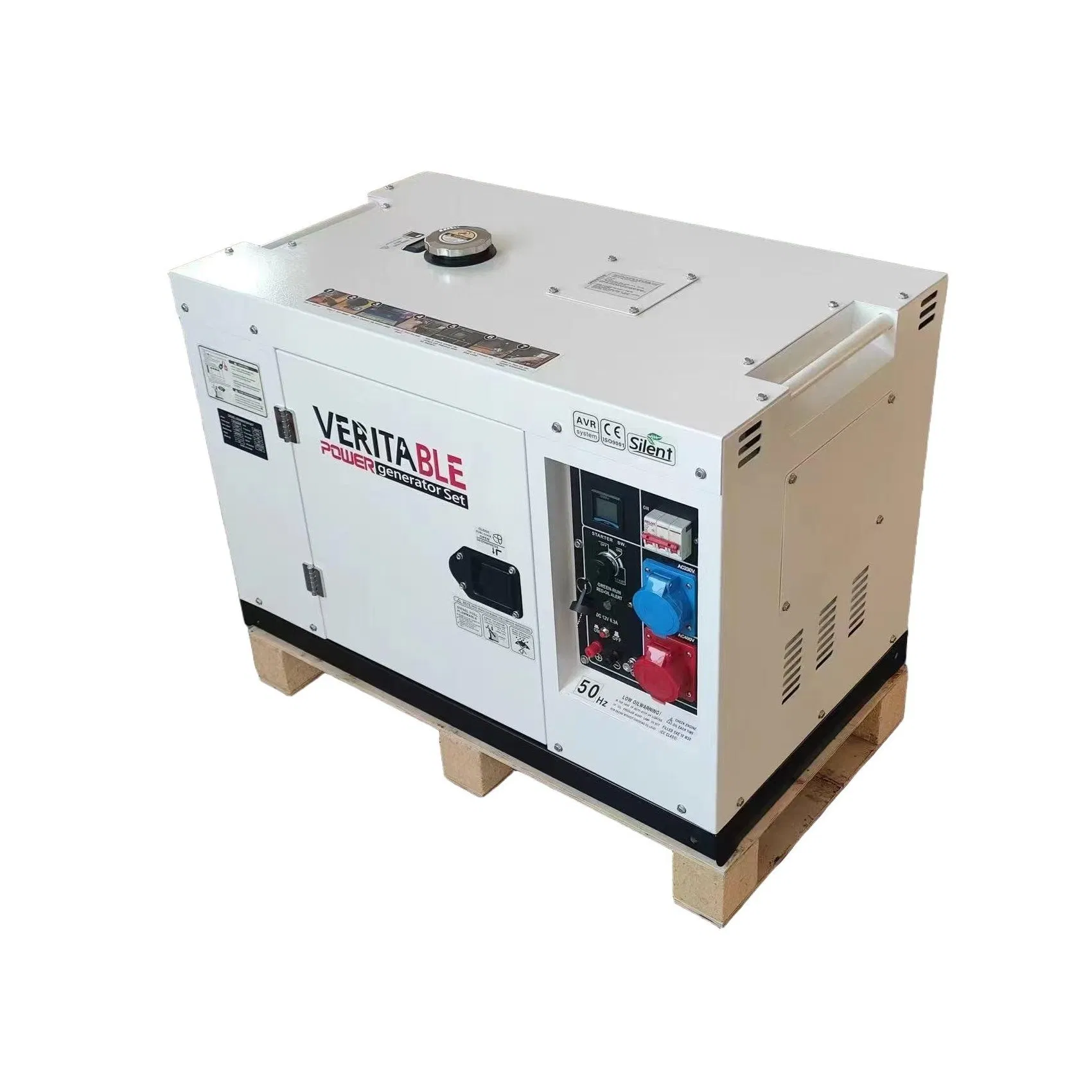 مولد ديزل محمول عالي الأداء 9kw 9kVA 11kVA مولد كهربائي صامت 60Hz 50Hz مرحلة واحدة ثلاث مراحل 8kVA 10kVA 12kVA 15kVA للاستخدام كنسخة احتياطية في المنزل