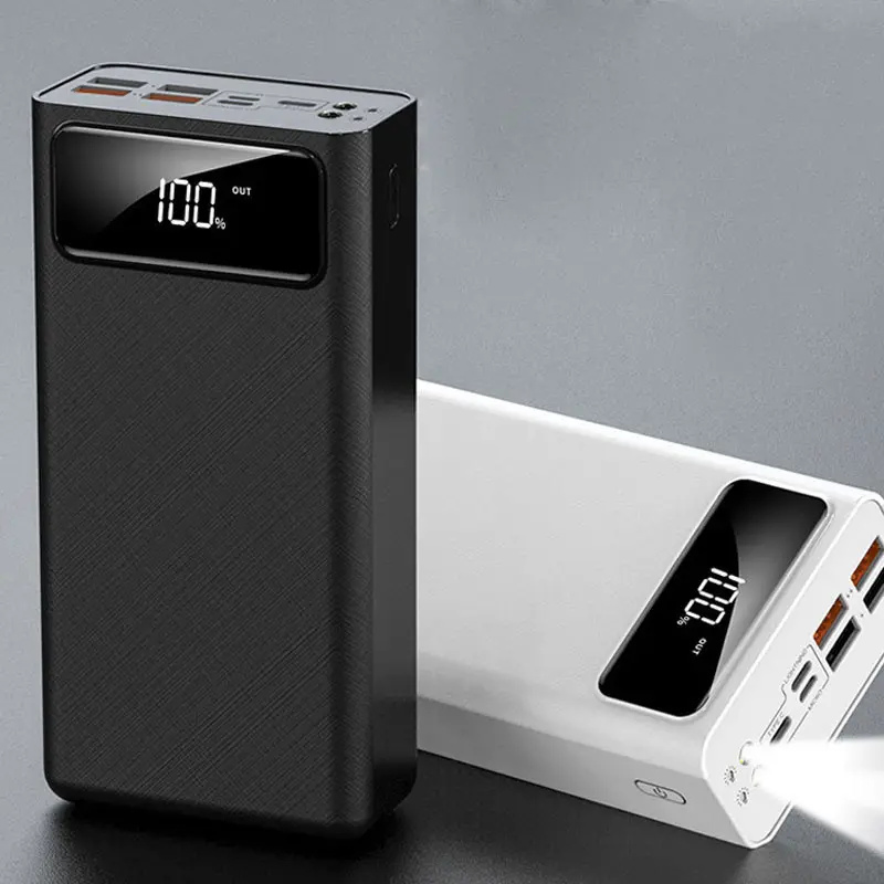 50000mAh بنك طاقة سريع الشحن ثنائي الاتجاه بسعة عالية للرحلات الخارجية عرض رقمي بطارية خارجية