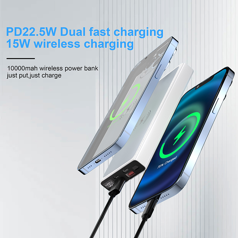 باقة بطارية مخصصة عالية السعة 10000mAh نوع-C بسعة 10000 مللي أمبير شاحن محمول باور بانك USB-C للهاتف