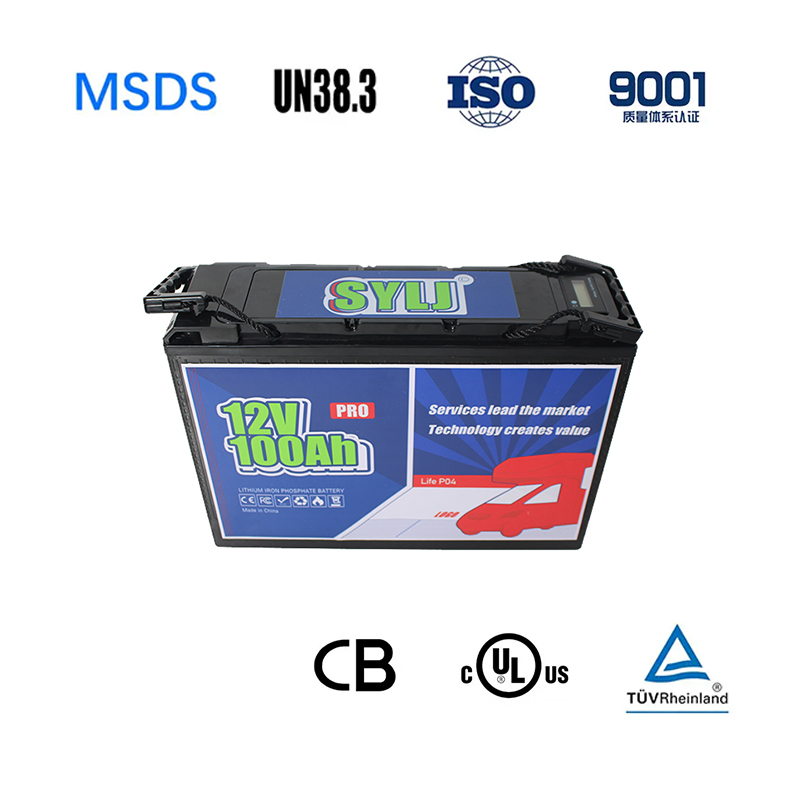 12V 100ah بطارية قابلة لإعادة الشحن من نوع الدورات العميقة LiFePO4 فوسفات الحديد الليثيوم مع شهادة CE