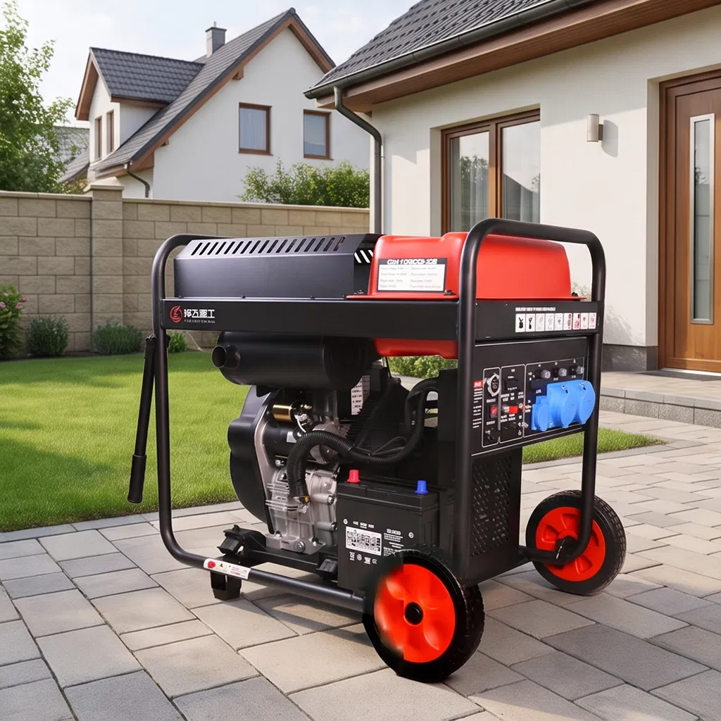 طوارئ طاقم مكيف هواء أحادي الطور خارجي بنزين للتخييم 8.0-8.5kw مولد ديزل