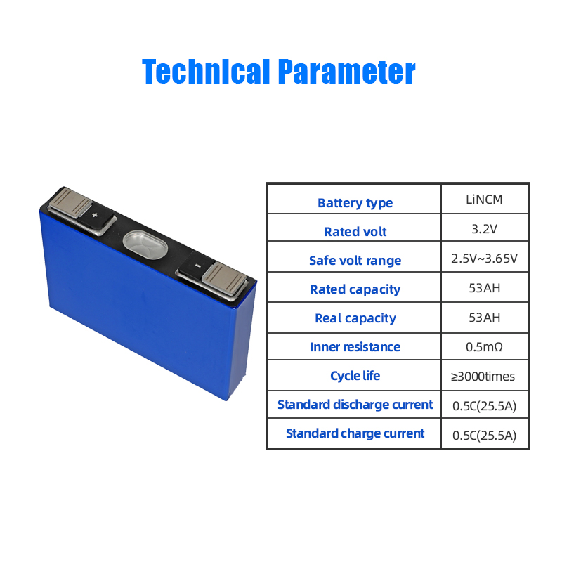 بطارية ليثيوم عالية الجودة من كاتل نكم 3.7V 53ah خلية بطارية ليثيوم لسيارات الكهرباء للمركبات الترفيهية، سيارات التخييم
