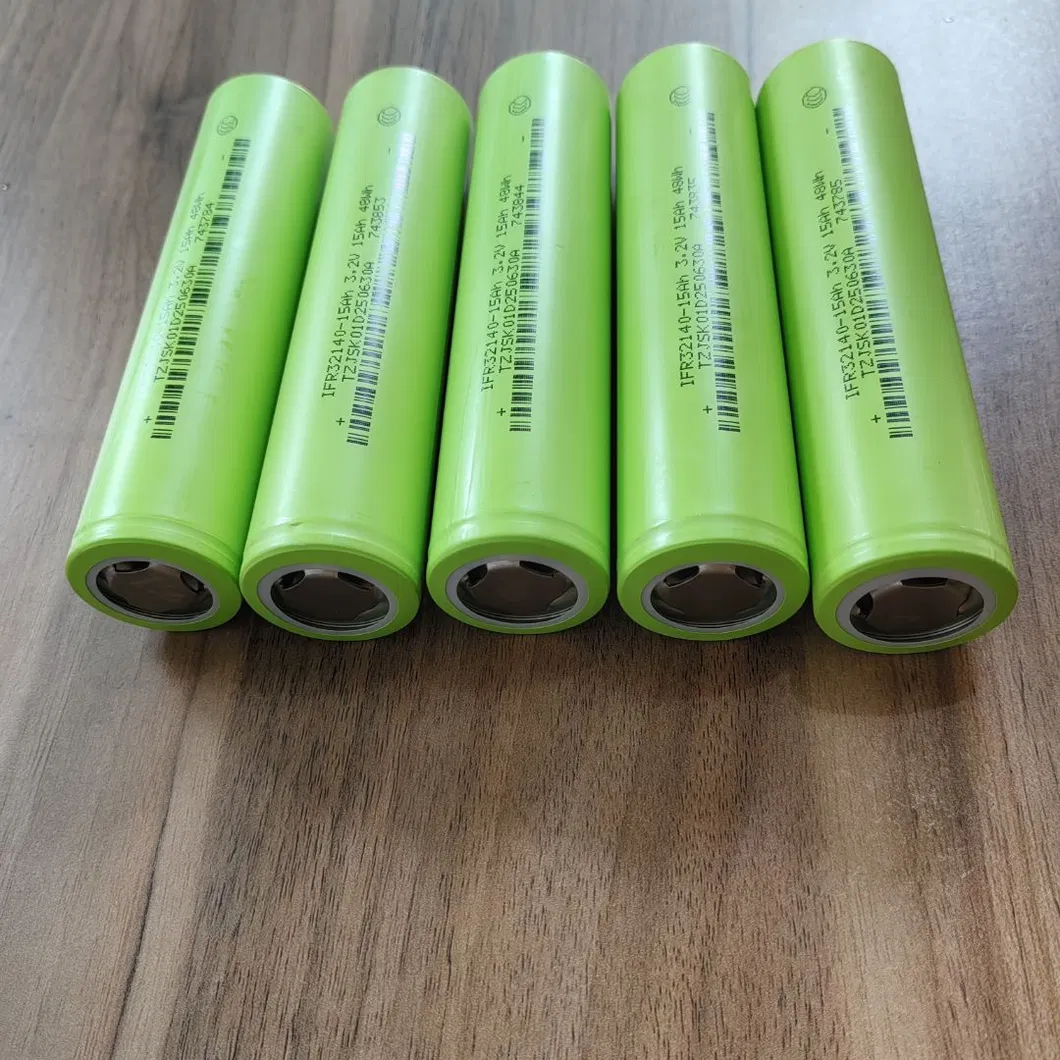 3.2V 15ah 32140 LiFePO4 خلية بطارية للمركبات الكهربائية، أنظمة الطاقة الشمسية، البحرية، ومعدات التخييم