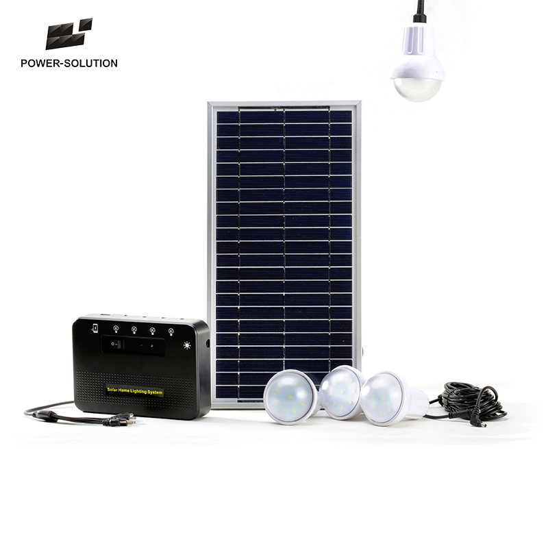 أطقم الطاقة الشمسية المحمولة مع 4lights للمناطق خارج الشبكة