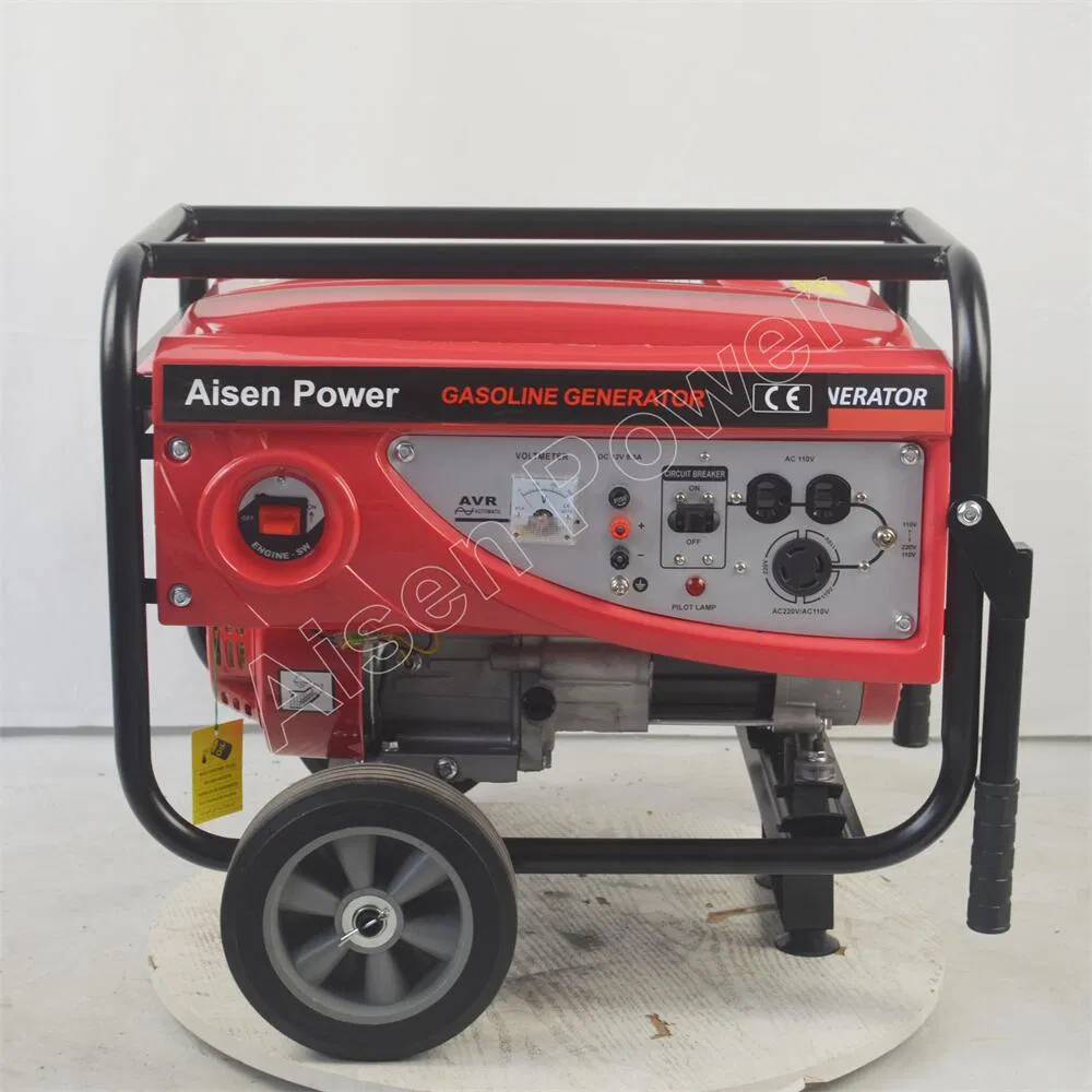 مولد بنزين منزلي صغير مع 4-Stroke محرك 3kw إلى 10kw 220V380V مولد طوارئ خارجي