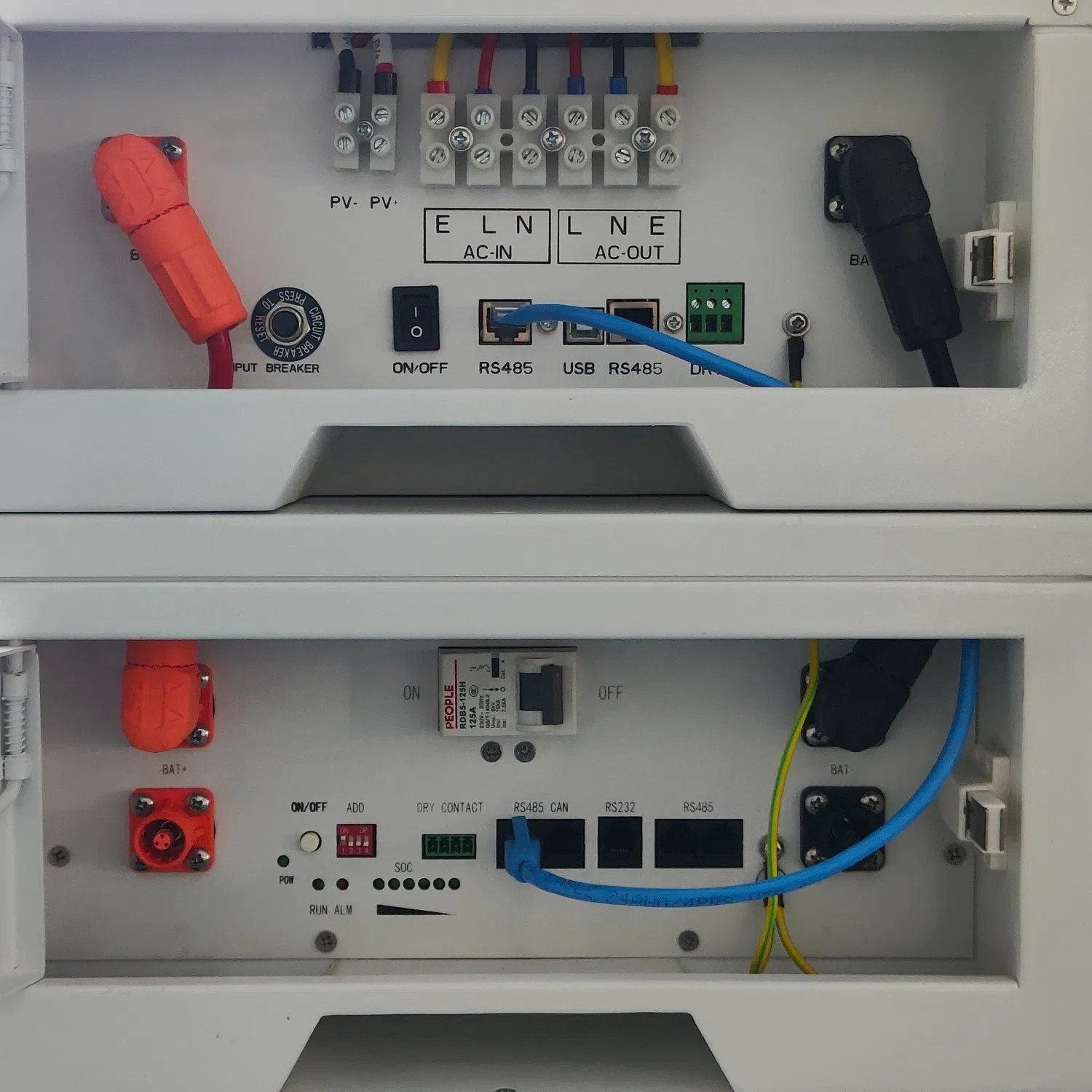 نظام تخزين الطاقة المنزلية 8000W العاكس 51.2V LiFePO4 15kwh 20kwh 25kwh Zn512100-S8