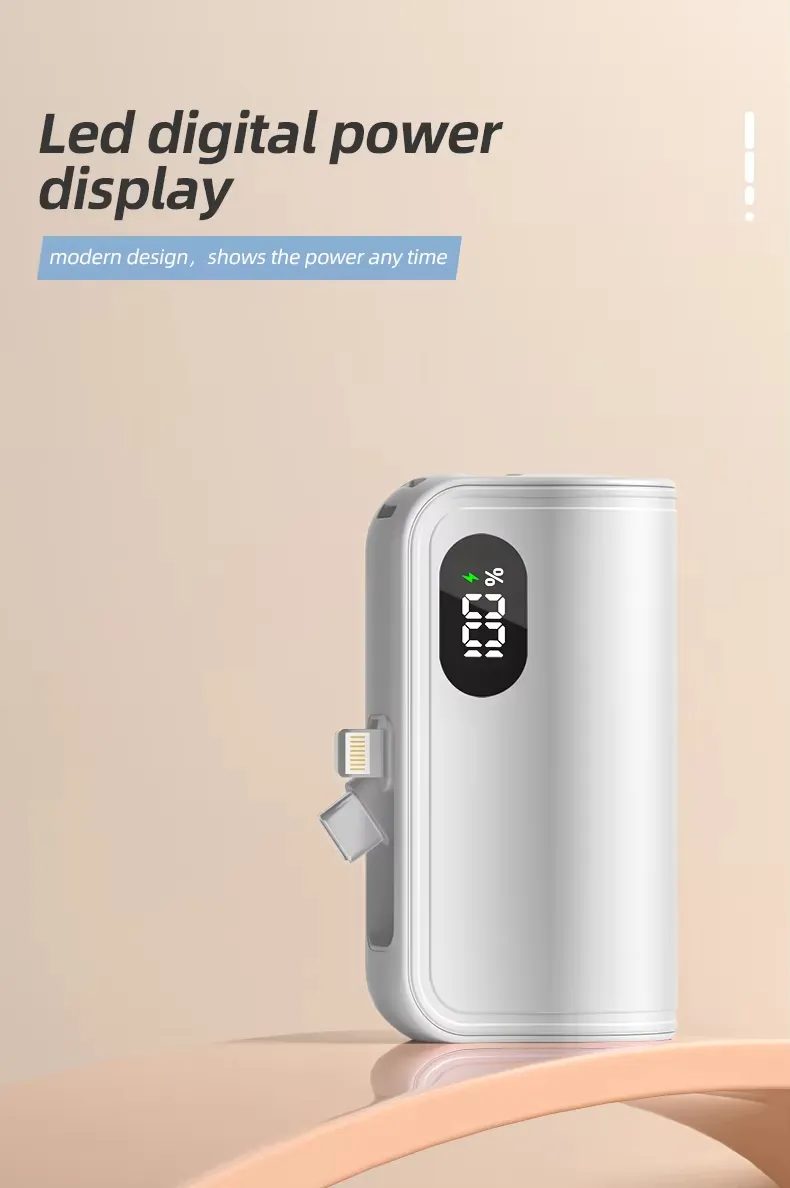 شعار مخصص بنك طاقة صغير فائق النحافة محمول في الهواء الطلق 5000mAh