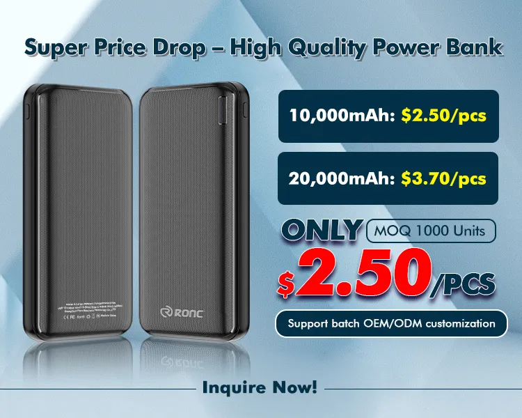 شاحن سريع 10000mAh بنك طاقة بشاحن مدمج ميكرو USB/Type-C/Lighting/ USB 4 في 1 كابل بنك طاقة محمول